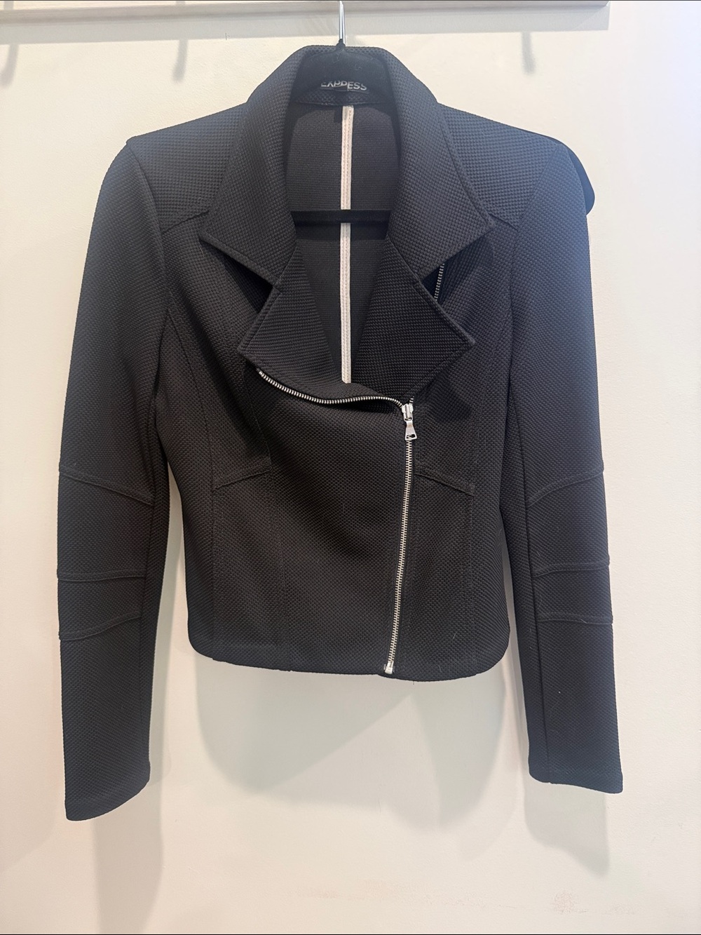 Express Black Zip-Front Moto Jacket